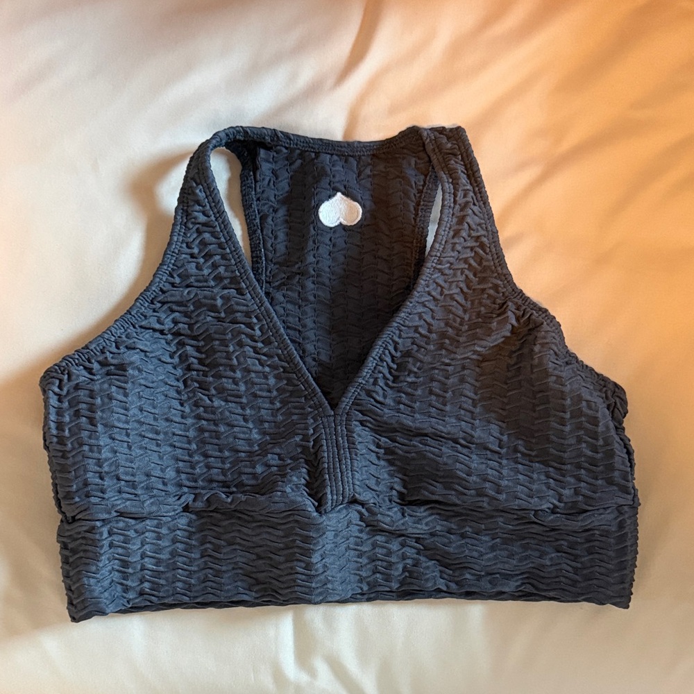 Booty by Brabants Textured Charcoal Sports Bra